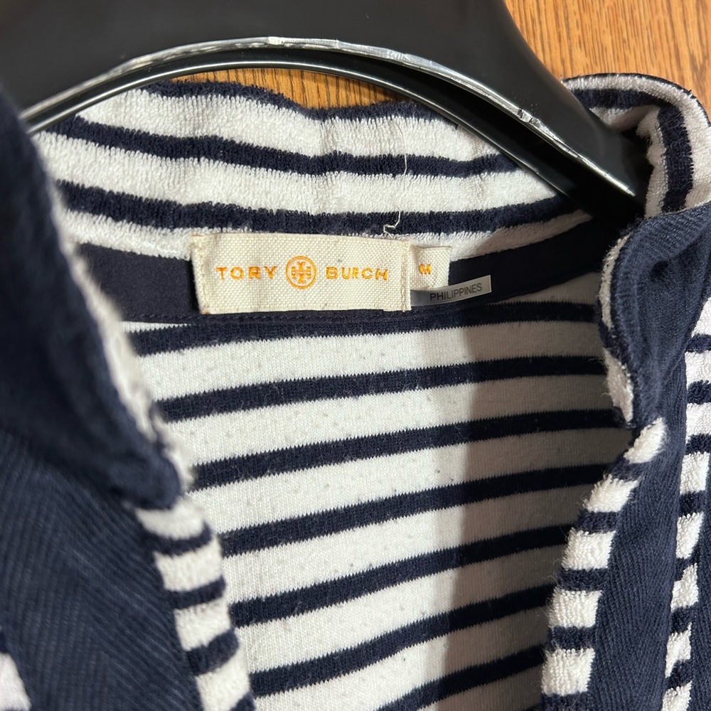 Tory Burch Striped Terrycloth Tunic Cover Up - Picture 3 of 5
